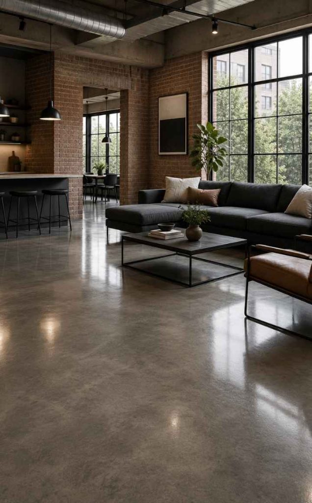 Polished Concrete for Industrial Modern Homes