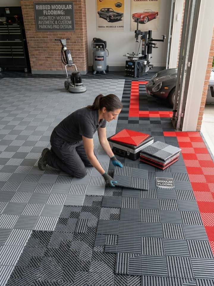 Ribbed Modular Flooring