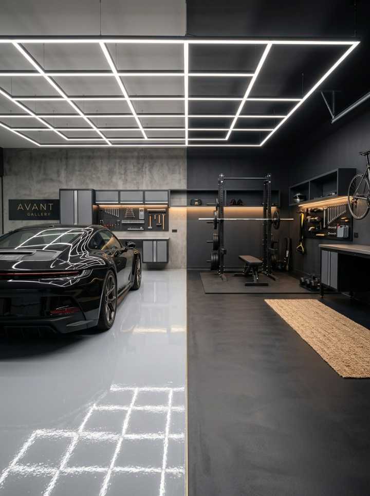 Two-Tone Zoned Epoxy Flooring