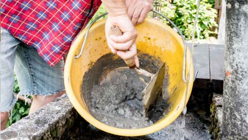 Put the Concrete Mix in the Bucket