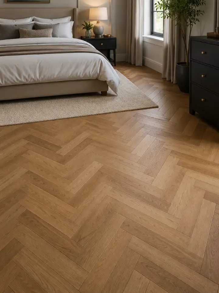 Herringbone Bedroom Flooring Ideas