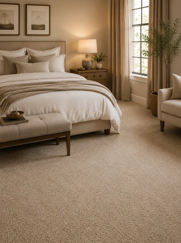 Soft Neutral Carpet for Bedroom