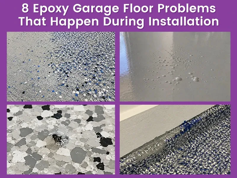 Epoxy garage floor edge stopped short and sealed with flexible caulk